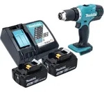 Makita DDF 453 RT Akku Bohrschrauber 18 V 42 Nm + 2x Akku 5,0 Ah + Ladeger&auml;t