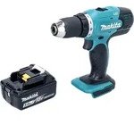 Makita DDF 453 T1 Akku Bohrschrauber 18 V 42 Nm + 1x Akku 5,0 Ah - ohne...