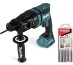 Makita DHR 182 Z Akku Bohrhammer 18 V 1,7 J SDS plus Brushless + 5 tlg. Bohrer...