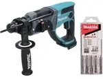 Makita DHR 202 Z Akku Kombihammer 18 V 2,0 J SDS Plus + 5 tlg. Bohrer Set - ohne