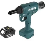 Makita DRV 250 T1 Akku Blindnietsetzger&auml;t 18V 20kN Brushless + 1x Akku 5,0Ah -...