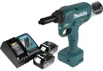Makita DRV 250 RF Akku Blindnietsetzger&auml;t 18V 20kN Brushless + 2x Akku 3,0Ah +