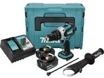 Makita DHP 458 RGJ Akku Schlagbohrschrauber 18 V 91 Nm + 2x Akku 6,0 Ah +...