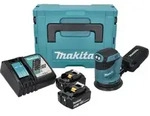 Makita DBO 180 RGJ Akku Exzenterschleifer 18 V 125 mm + 2x Akku 6,0 Ah + Ladeger&auml;t +