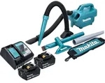 Makita DCL 184 RT Akku Staubsauger 18 V 54 mbar 0,5 l + 2x Akku 5,0 Ah +...