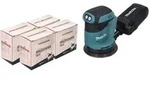 Makita DBO 180 Z Akku Exzenterschleifer 18 V 125 mm + 4x Toolbrothers TURTLE