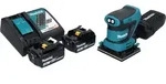 Makita DBO 480 RF Akku Schwingschleifer 18 V 112 x 102 mm + 2x Akku 3,0 Ah +