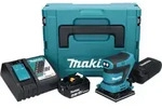 Makita DBO 480 RT1J Akku Schwingschleifer 18 V 112 x 102 mm + 1x Akku 5,0 Ah +