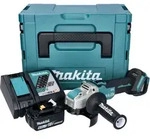 Makita DGA 521 RG1X1J Akku Winkelschleifer 18 V 125 mm X-LOCK Brushless + 1x...
