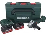 Metabo W 18 L BL 9-125 Akku Winkelschleifer 18 V 125 mm Brushless + 2x Akku 8,0...