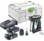 Festool C 18-Basic Akku Bohrschrauber 18 V 45 Nm Brushless + 2x Akku 3,0 Ah +