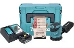 Makita DBO 180 RF1J Akku Exzenterschleifer 18 V 125 mm + 1x Akku 3,0 Ah +...