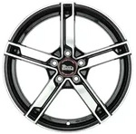 MAM W4 Black Front Polish Alufelge 17 Zoll ET35 4x100 ML63,4