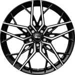 Brock B44 Schwarz Glanz Vollpoliert Alufelge 18 Zoll ET35 5x100 ML63,4