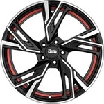 MAM RS5 Black Front Polish Red Inside Alufelge 16 Zoll ET35 4x100 ML63,4