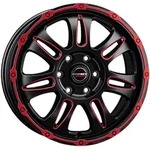 Borbet CW8 Red Rim Window Polished Matt Alufelge 18 Zoll ET45 6x120 ML74,6