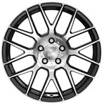 2DRV WH26 Schwarz Hochglanzpoliert Alufelge 18 Zoll ET38 4x108 ML72,6