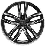 2DRV WH40 Dark Gunmetal Hochglanzpoliert Alufelge 18 Zoll ET40 5x112 ML57,1