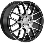 2DRV WH26 Schwarz Hochglanzpoliert Alufelge 18 Zoll ET35 5x100 ML63,4