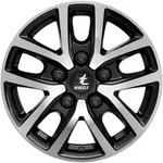 it Wheels Mira Van Gloss Black Polished Alufelge 16 Zoll ET66 5x130 ML89,1