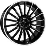 Keskin KT15 Speed Schwarz Randpoliert Alufelge 16 Zoll ET35 4x100 ML63,4