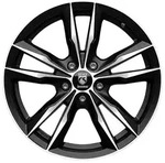 REDS Fast Matt Black Polished Alufelge 17 Zoll ET45 5x112 ML72,3