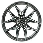 TEC Speedwheels GT9 Gun Metal-matt-frontpoliert Alufelge 21 Zoll ET20 5x112...