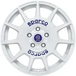Sparco Terra Wei&szlig; + Blaue Beschriftung Alufelge 17 Zoll ET38 5x110 ML73,1