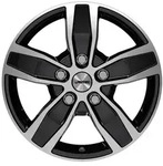 Autec Quantro Schwarz Poliert Alufelge 17 Zoll ET37 5x114,3 ML66,1