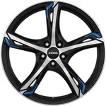 Ronal R62 Blue Jetblack-matt-frontkopiert Blue Alufelge 18 Zoll ET35 5x100 ML68