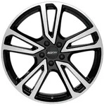 Alutec Tormenta Diamant-schwarz Frontpoliert Alufelge 17 Zoll ET53 5x114,3 ML67,1