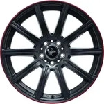 Keskin KT16 Dynamic Matt Black Lip Red Alufelge 19 Zoll ET45 5x112 ML66,6