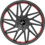 Keskin KT20 Future Black Painted Red Inside Alufelge 20 Zoll ET45 5x112 ML72,6