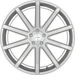 Corspeed Deville Silver-brushed-Surface/ Undercut Colour Trim Wei&szlig; Alufelge 19 Zoll