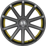 Corspeed Deville Mattgunmetal/ Undercut Colour Trim Gelb Alufelge 19 Zoll ET40 5x108