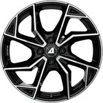 Alutec ADX.02 Diamant Schwarz Frontpoliert Alufelge 18 Zoll ET18 4x108 ML65,1