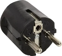 D&ouml;nges 1116100, D&ouml;nges Schuko-Stecker DIN 49440/441, schwarz, IP20