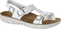 Birkenstock 500873-40, Birkenstock Damen-PU-Sandale, Saragossa BF White, 40