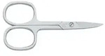 Nagelschere, aufgebogen, glatt, vernickelt - f&uuml;r Linksh&auml;nder, strichmattiert