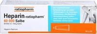 PZN-DE 06968694, Heparin-ratiopharm 60 000 Salbe 100 g, Grundpreis: &euro; 139,10 /