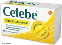 PZN-DE 03884301, STADA Consumer Health Cetebe Vitamin C Retard 500 Hartkapseln...