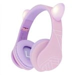 PowerLocus P2 Kids Kinder- Kopfh&ouml;rer lila/pink mit Ohren pwl-p2kidscat-pu