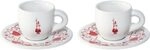 Bialetti Set 2 Tassen Moka Herz inkl. Untertassen Y0TZ021
