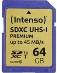 Intenso SDXC Card 64GB Class 10 UHS-I Premium 3421490