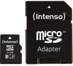 Intenso microSDHC 8GB C10 + Adapter 3413460