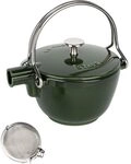 Staub Teekanne 1,15 L basilikum- gr&uuml;n Gusseisen, rund 1004032