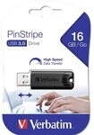Verbatim Store n Go 16GB Pinstripe USB 3.0 black 49316