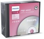 1x10 Philips DVD-R 4,7GB 16x SL DM4S6S10F/00