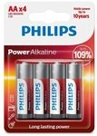 1x4 Philips Power Alkaline AA Batterie Phil-LR6P4B/10