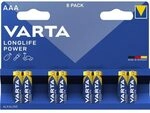 1x8 Varta Longlife Power Micro AAA LR 03 04903121418